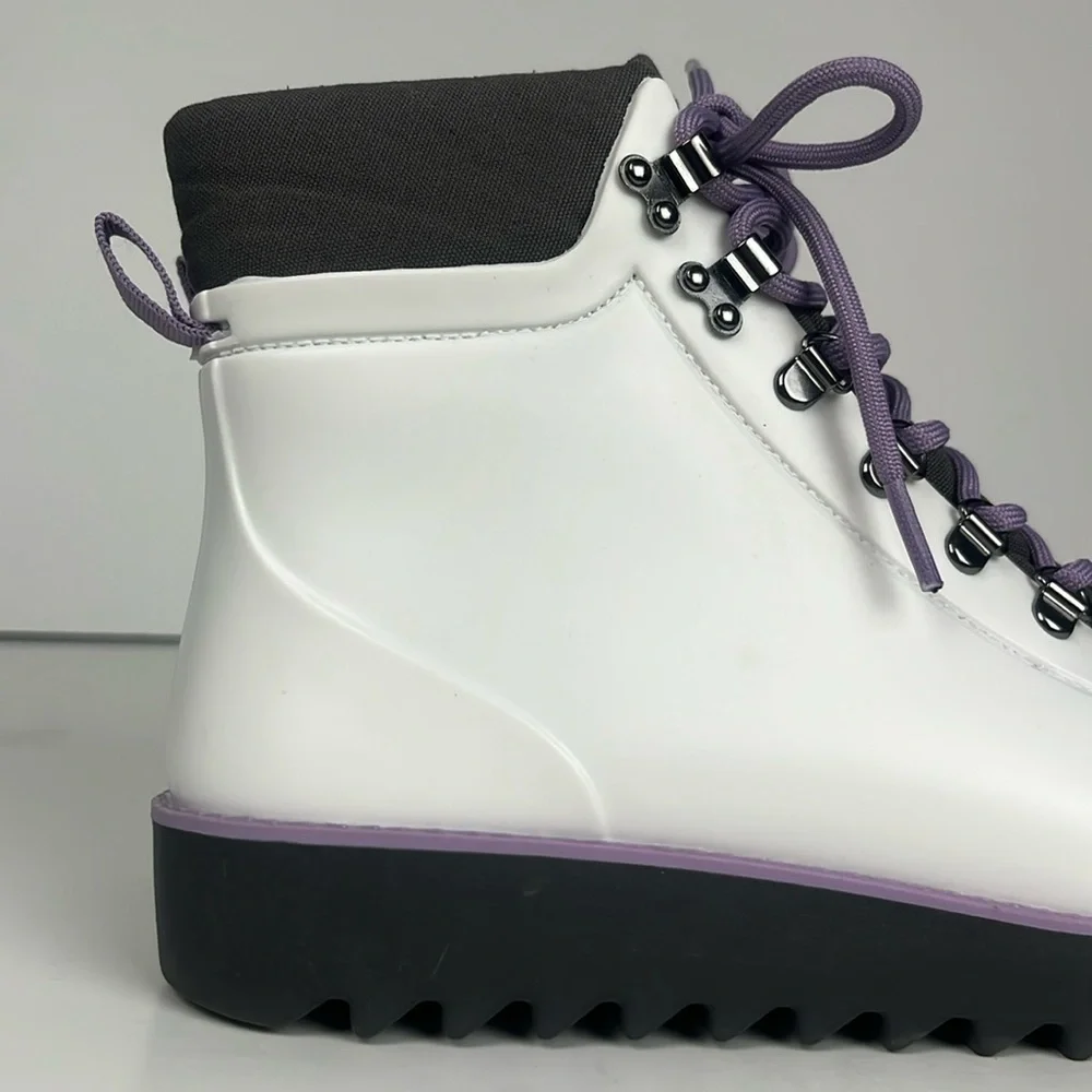 Jambu Rainey Hiker White and Purple Ankle Boots‎ / SZ 8.5